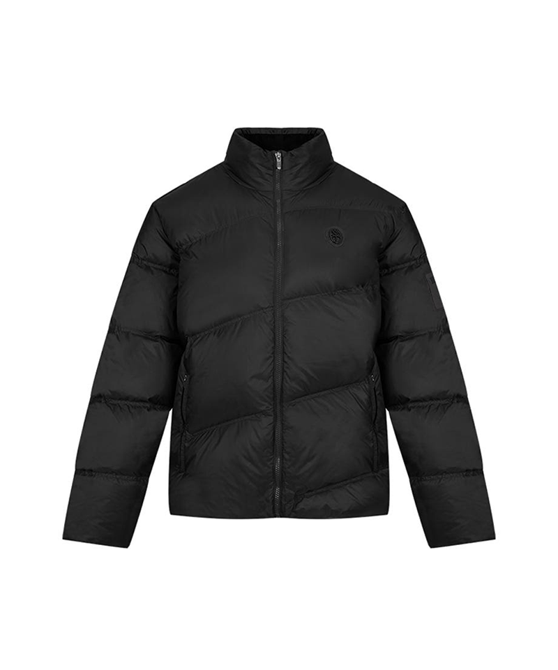 Castelbajac Men's Diagonal Quilted Duck Down Padded Jumper - Black