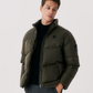 Castelbajac Men's Diagonal Quilted Duck Down Padded Jumper - Khaki