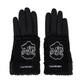 Castelbajac Women's Embroidered Fleece Gloves - Black