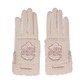 Castelbajac Women's Embroidered Fleece Gloves - Ivory
