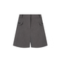 Castelbajac Women's Embroidered Logo Point Pintuck Shorts - Grey