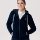 Castelbajac Women's Artwork Embroidered Hybrid Padded Zip-Up Hoodie - Navy