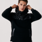Castelbajac Men's Black Line Padded Mix Hooded Anorak T-Shirt - Black