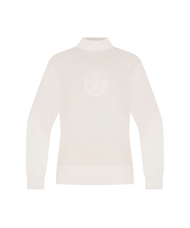Castelbajac Women's Embroidered Point Boucle Half-Length T-Shirt - Ivory