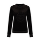 Castelbajac Women's Black Line Symbol Embroidered Velvet Man-to-Man T-Shirt - Black