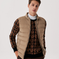 Castelbajac Men's Lightweight Duck Down Padded Vest - Brown
