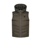 Castelbajac Men's Detachable Hooded Duck Down Vest - Khaki