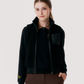 Castelbajac Women's Black Line Leather Pocket Point Pleated Vest - Black