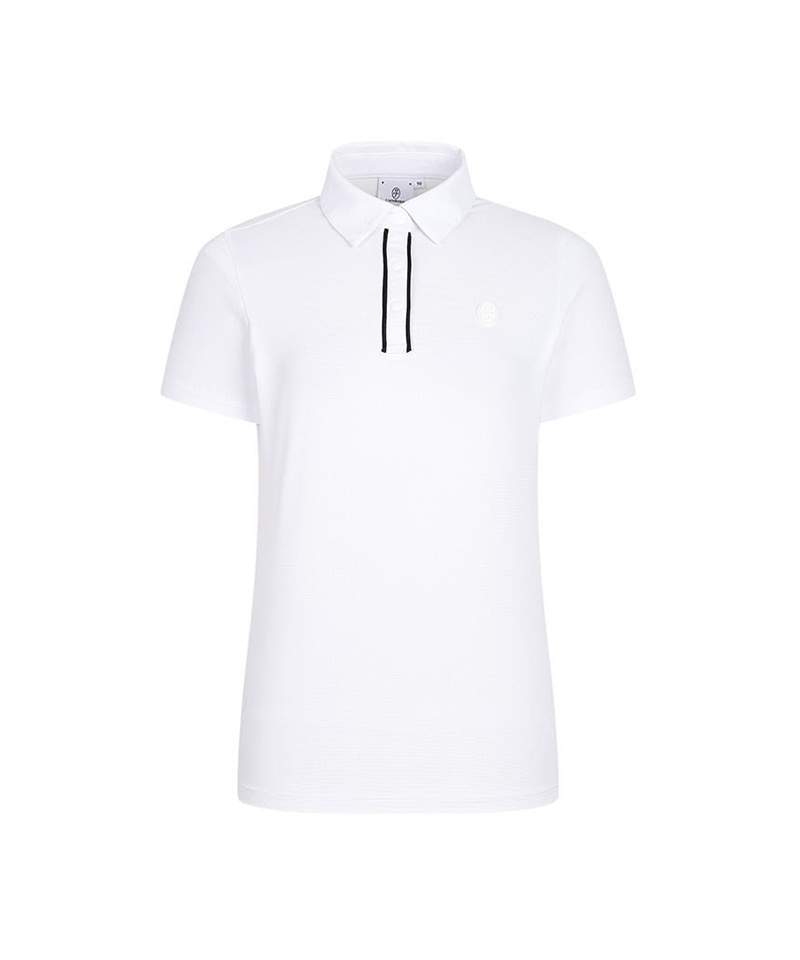 Castelbajac Women's Solid Color Block Collared Short Sleeve T-shirt - 4 Colors