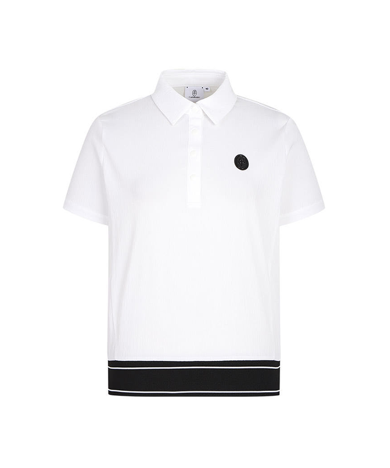 Castelbajac Women's Blouson Collared Short Sleeve T-shirt - 2 Color