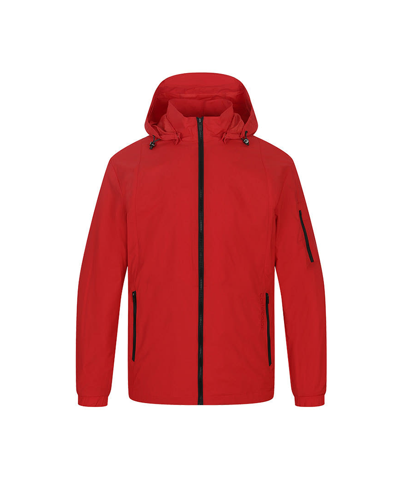 Castelbajac Men's Detachable Hooded Windbreaker Jumper - Red