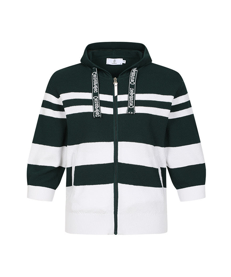Castelbajac Women's Striped Hooded Zip-Up Knit Cardigan - 2 Colors