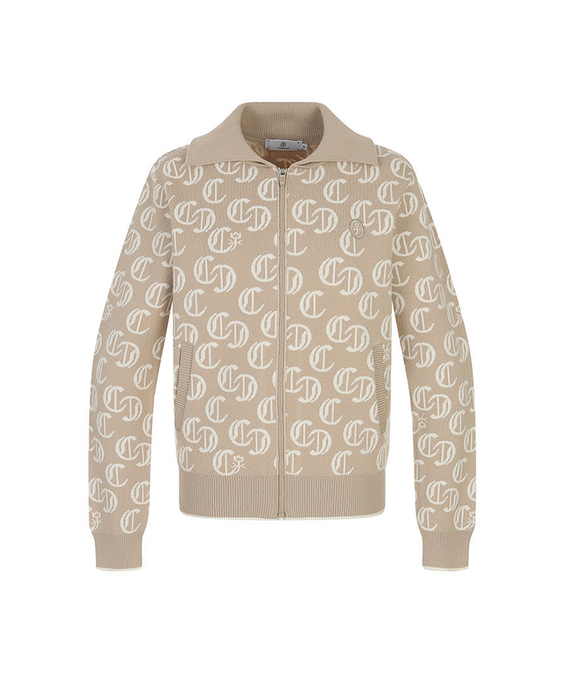 Castelbajac Women's Jacquard Collar Zip-Up Knit Cardigan - 2 Colors