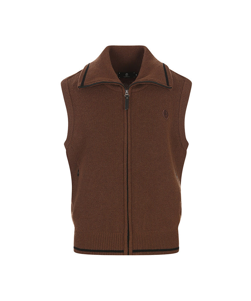 Castelbajac Women's Line Color Block Zip-up Knit Vest - 2 Color