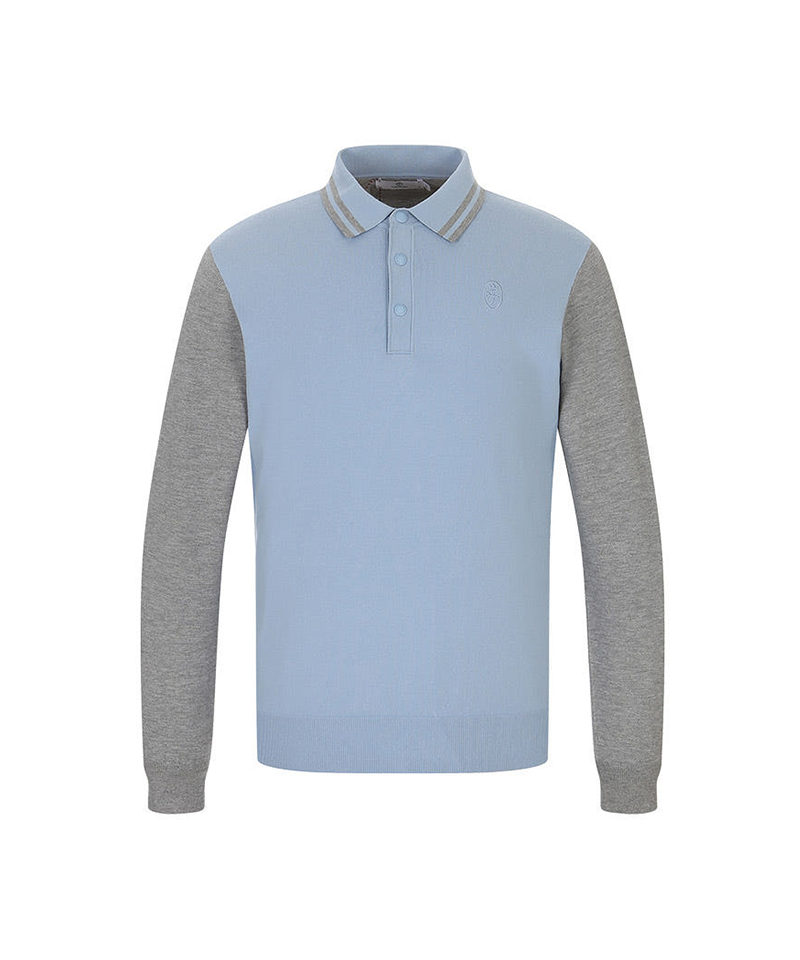 Castelbajac Men's Reverse Color Block Collar Knit - 2 Colors