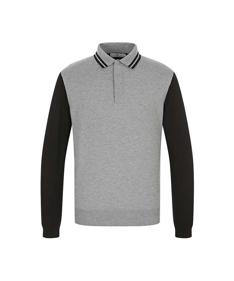 Castelbajac Men's Reverse Color Block Collar Knit - 2 Colors