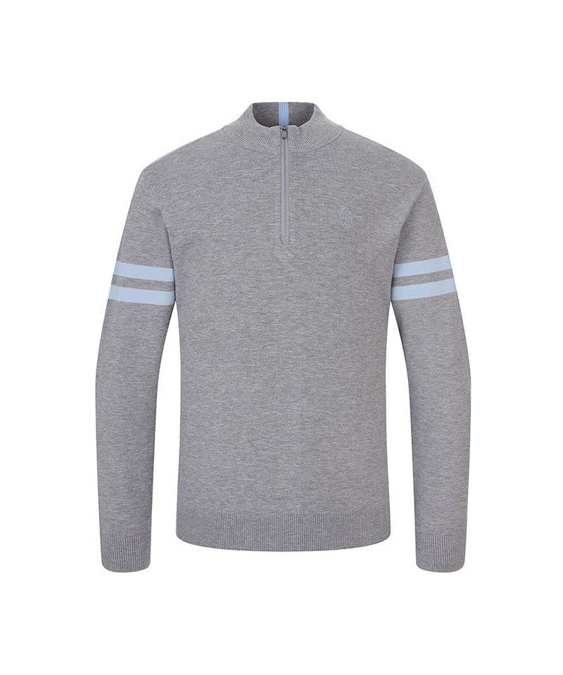 Castelbajac Men's Line Color Block Half-Zip Knit - 2 Color