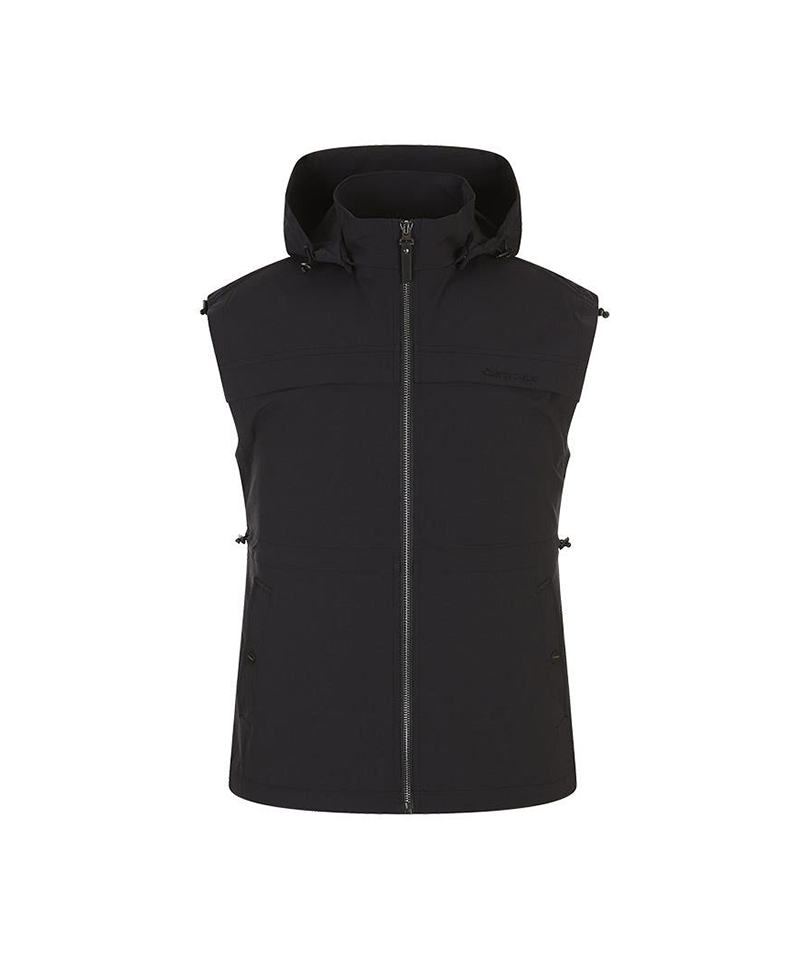 Castelbajac Women's Detachable Hooded Zip-Up Vest - Black