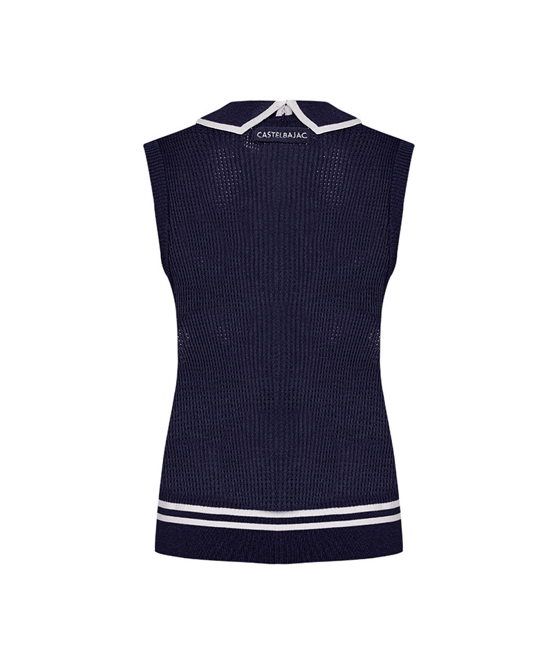Castelbajac Women's Open Vest with Curly Knit - 2 Colors