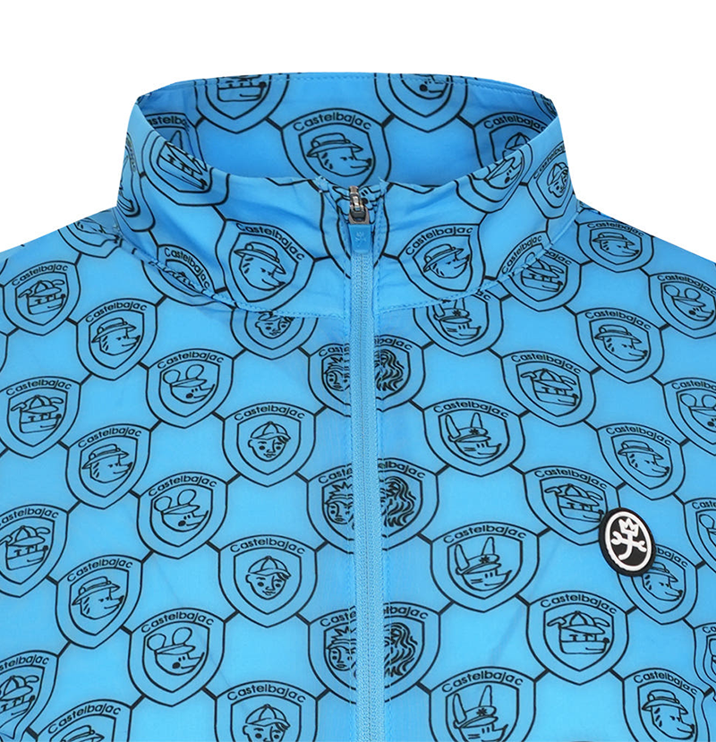 Castelbajac Women's Cooling Shield Pattern Tee Jumper - Blue
