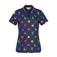 Castelbajac Women's Pixel Pattern Collared T-shirt - Navy