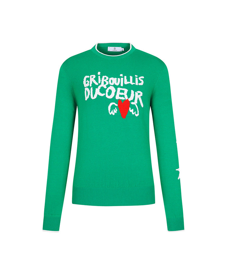 Castelbajac Women's Lettering Point Sweater - Green