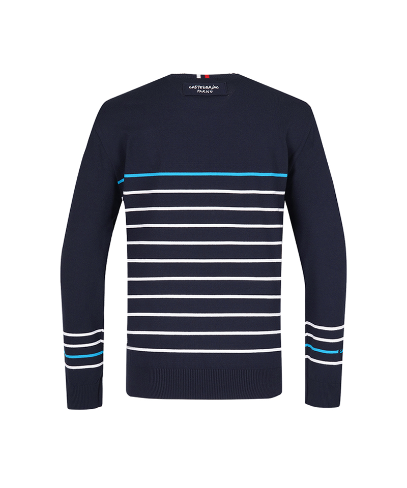 Castelbajac Men's Straight Round Knit - Navy
