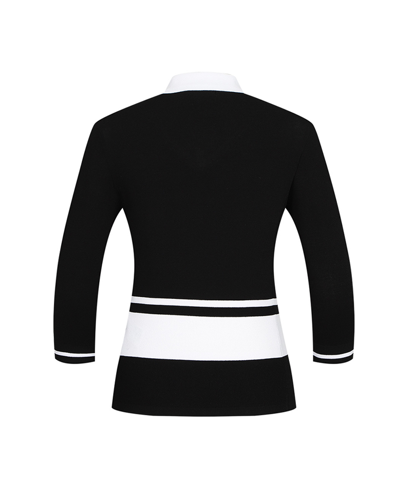 Castelbajac Women's 7/8 Sleeve Layered Pullover - Black