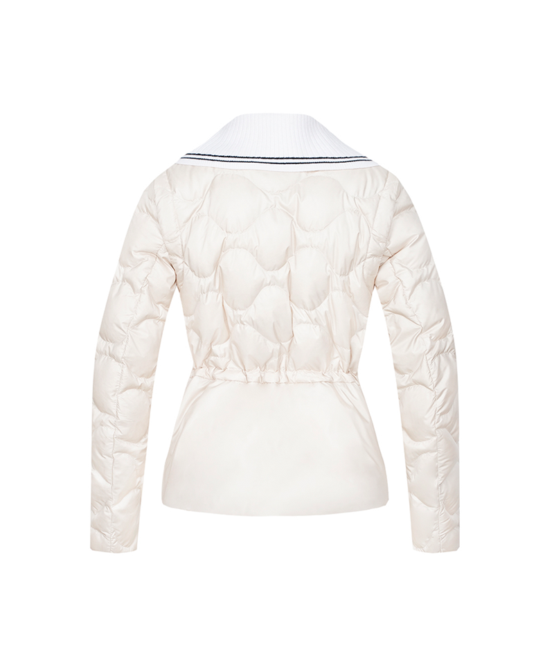 Castelbajac Women's String Quilted Down Jacket - Cream