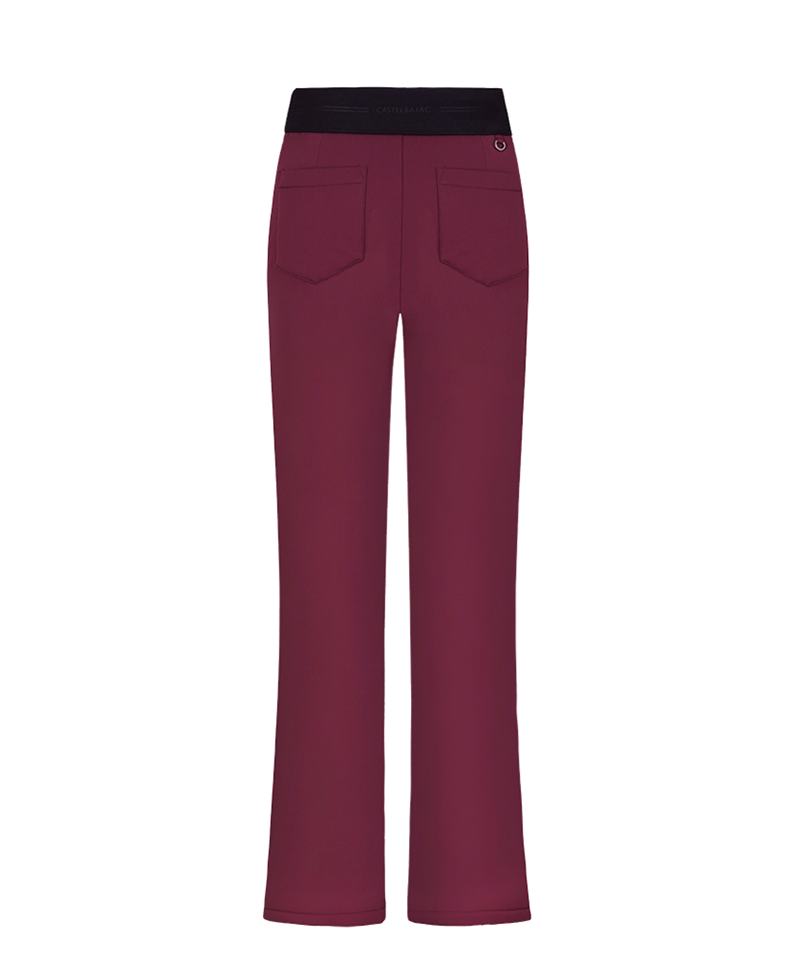 Castelbajac Women's Quilted Bootcut Down Pants - Wine