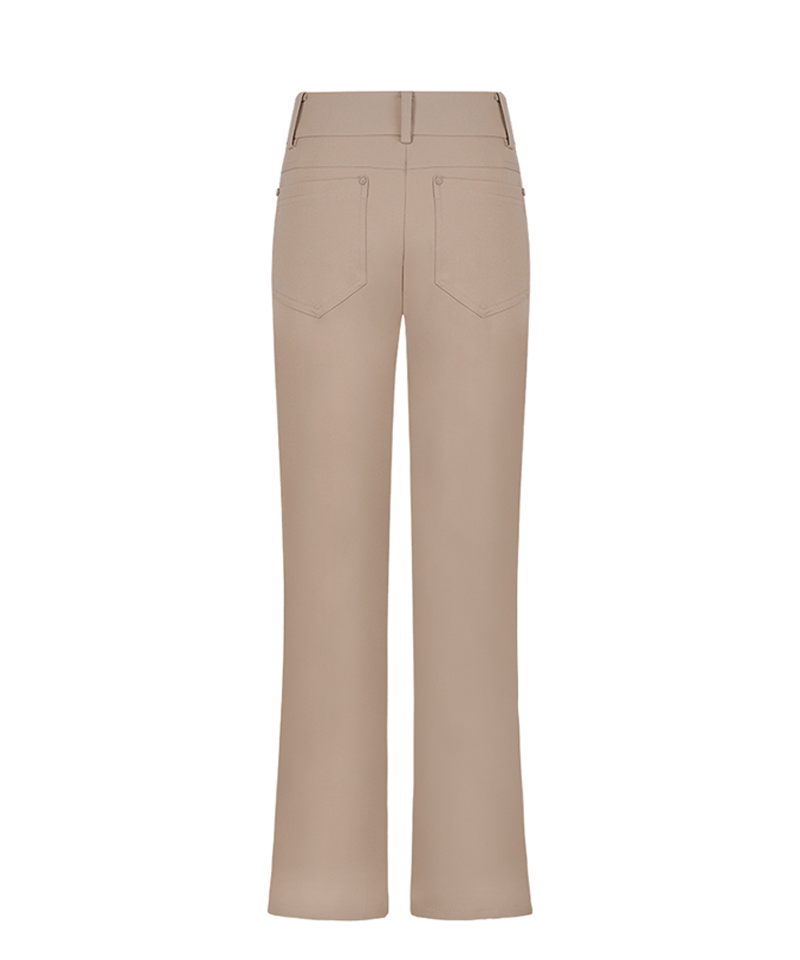 Castelbajac Women's Pocket Stitch Bootcut Pants - Beige