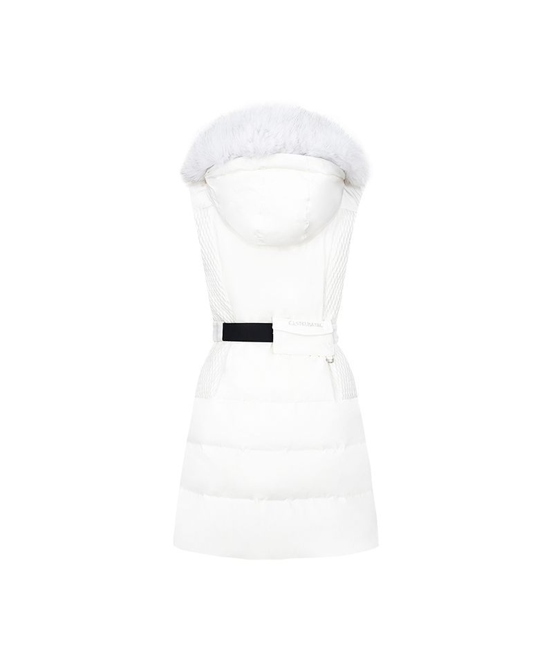 Castelbajac Women's Long Down Vest - White