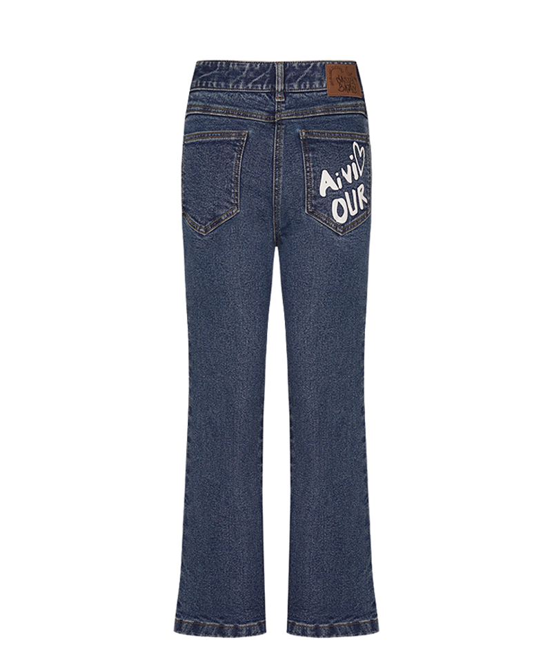 Castelbajac Women's Bootcut Fleece Denim - Navy