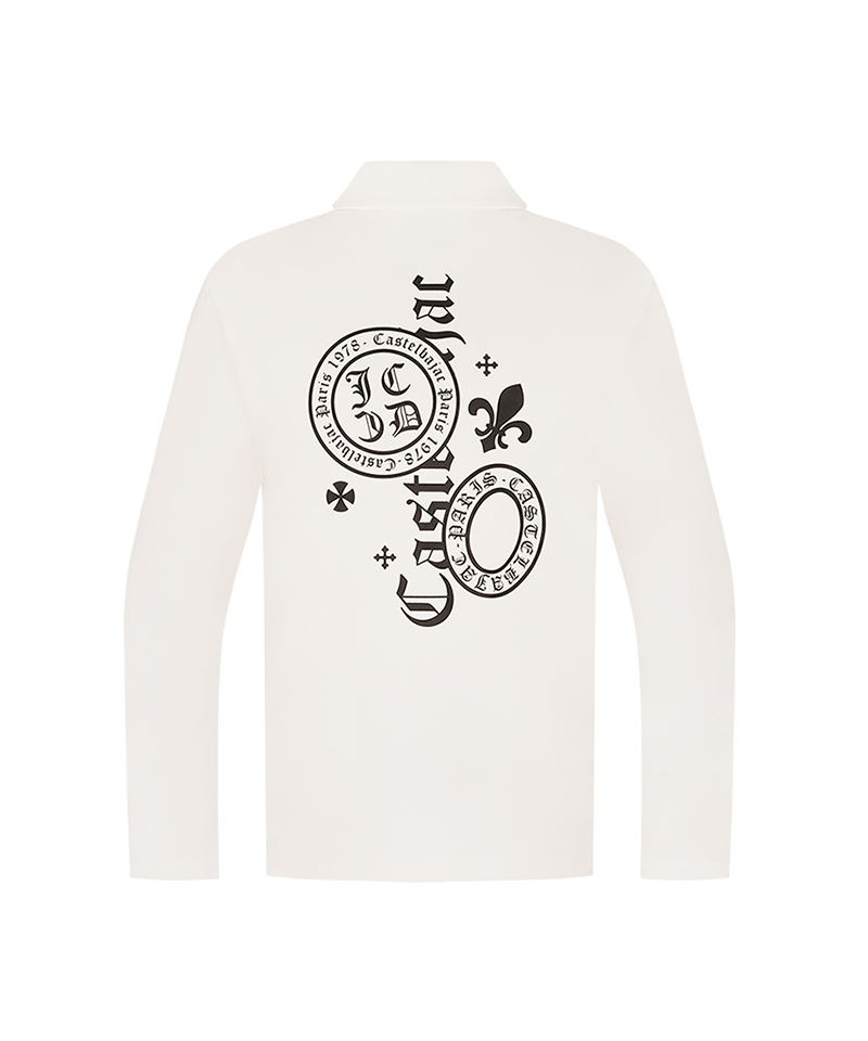 Castelbajac Men's Modified Logo Long-Sleeve Eri T-Shirt- White