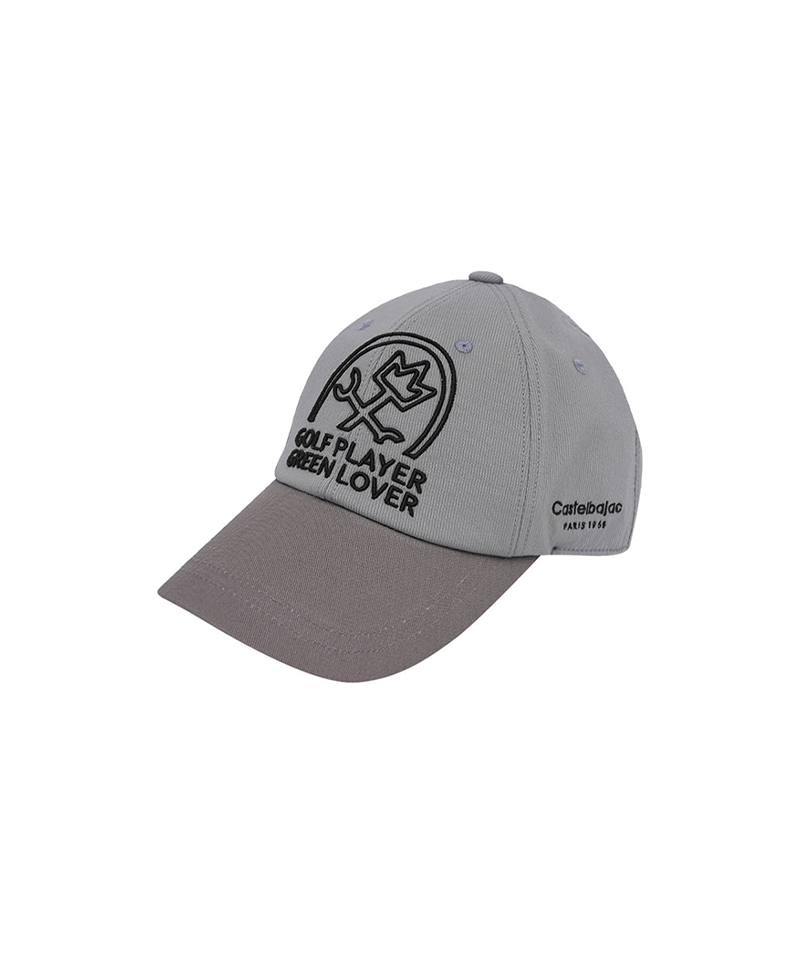 Castelbajac Men's Sprite Slogan Embroidery Point Ball Cap - Grey
