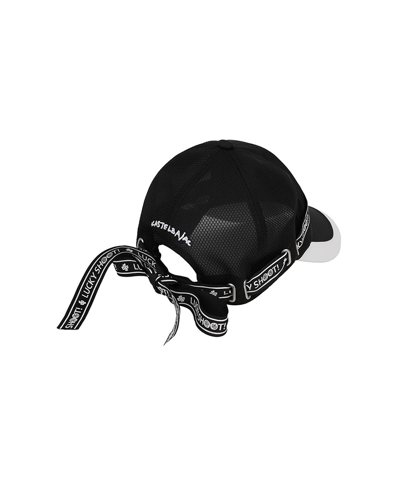 Castelbajac Women's Ribbon Point Mesh Ball Cap - Black