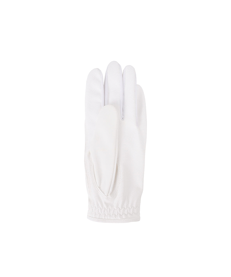 Castelbajac Men's Synthetic Leather Slogan Gloves - White