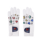 Castelbajac Women's Printed Mesh Gloves - White
