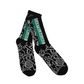 Castelbajac Men's Season Pattern Point Long Socks - Black
