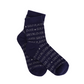 Castelbajac Men's Lettering Pattern Point Mid-calf Socks - Navy