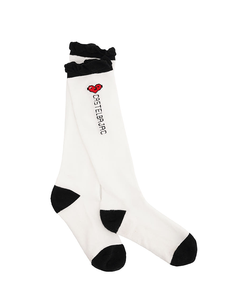 Castelbajac Women's Heart Point Knee Socks - Black