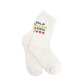 Castelbajac Women's Slogan Point Long Socks - White