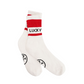 Castelbajac Women's Color Block Slogan Long Socks - Red