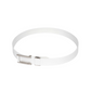 Castelbajac Men's Embossed Buckle Belt - White
