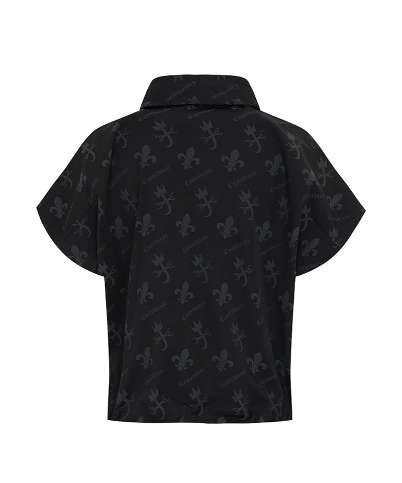 Castelbajac Women's Capsule Line Full-length JQD Short-Sleeve Zip-Up - Black