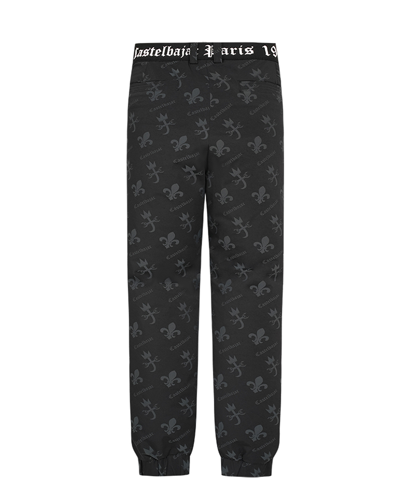 Castelbajac Men's Capsule Line Jacquard Jogger Pants - Black