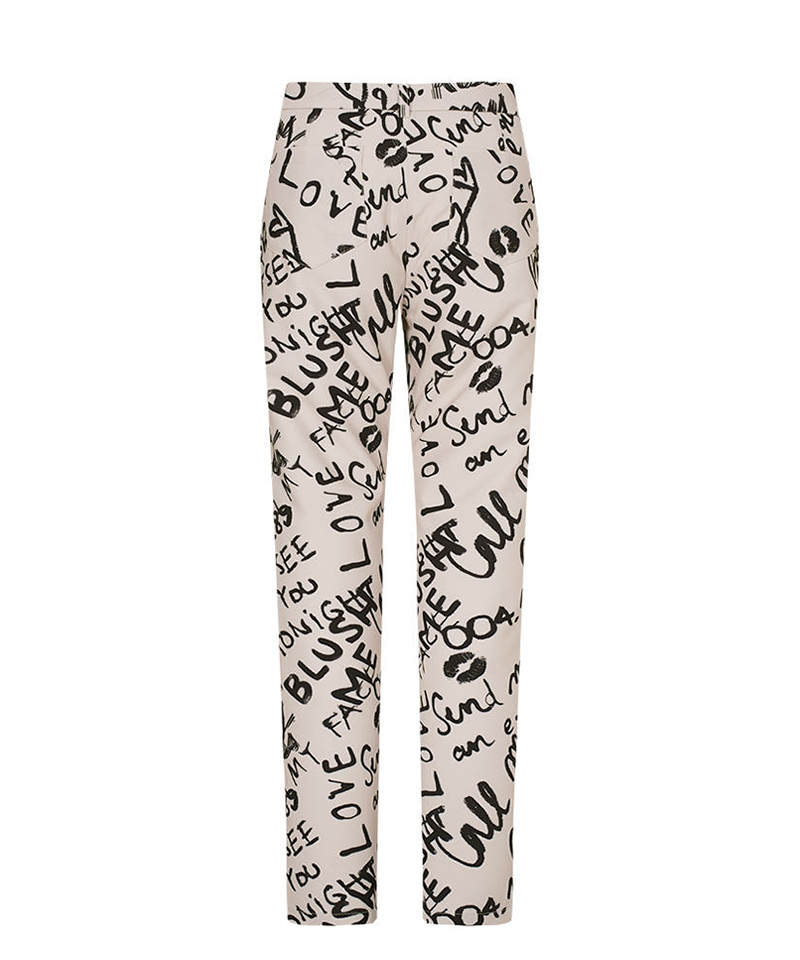 Castelbajac Women's Full-Length Letter Pants - 2 Colors