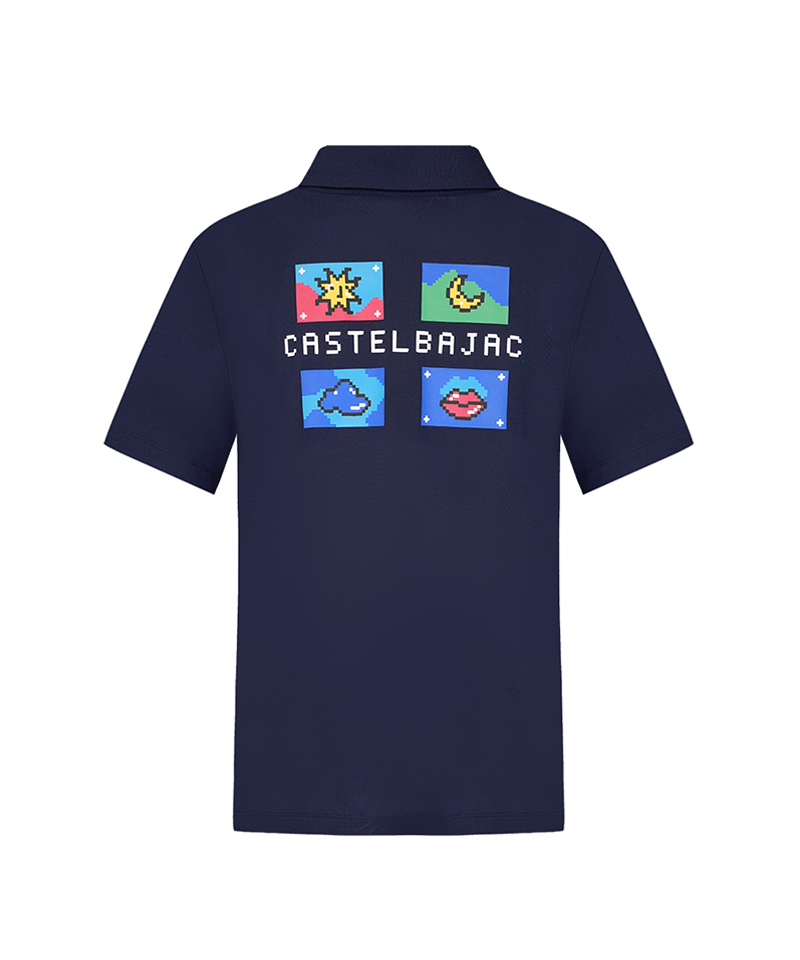 Castelbajac Men's Pixel Graphic Polo T-Shirt - 3 Colors