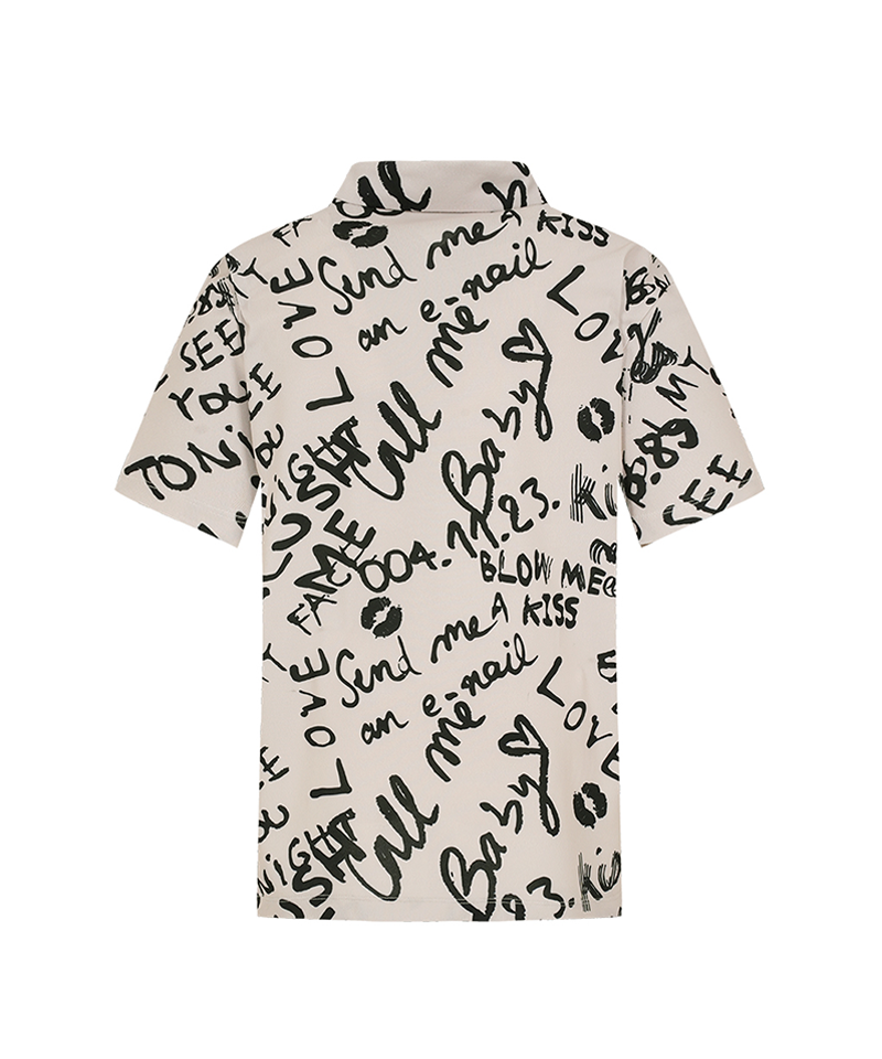 Castelbajac Men's Full-Size Drawing Lettering Polo T-Shirt - 2 Colors