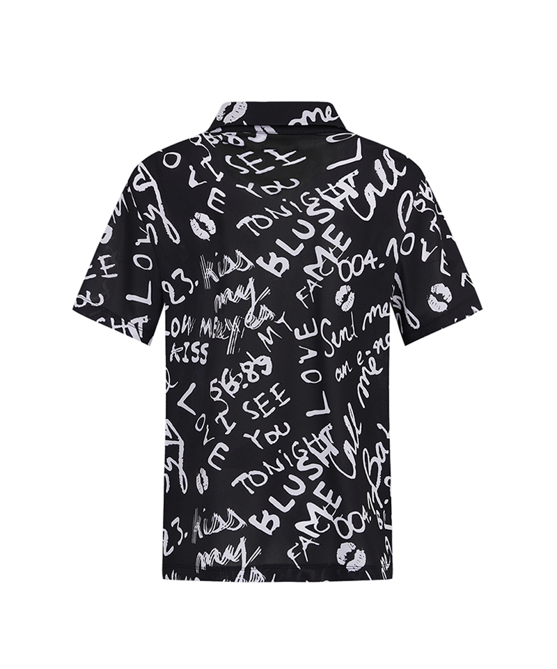 Castelbajac Men's Full-Size Drawing Lettering Polo T-Shirt - 2 Colors